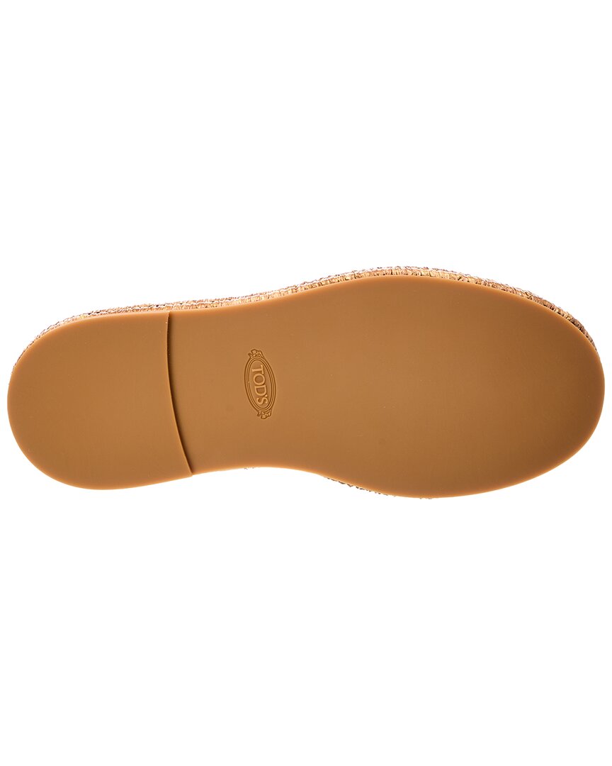 TOD's Tod's Raffia & Leather Espadrille