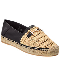 TOD's Tod's Leather & Raffia Espadrille