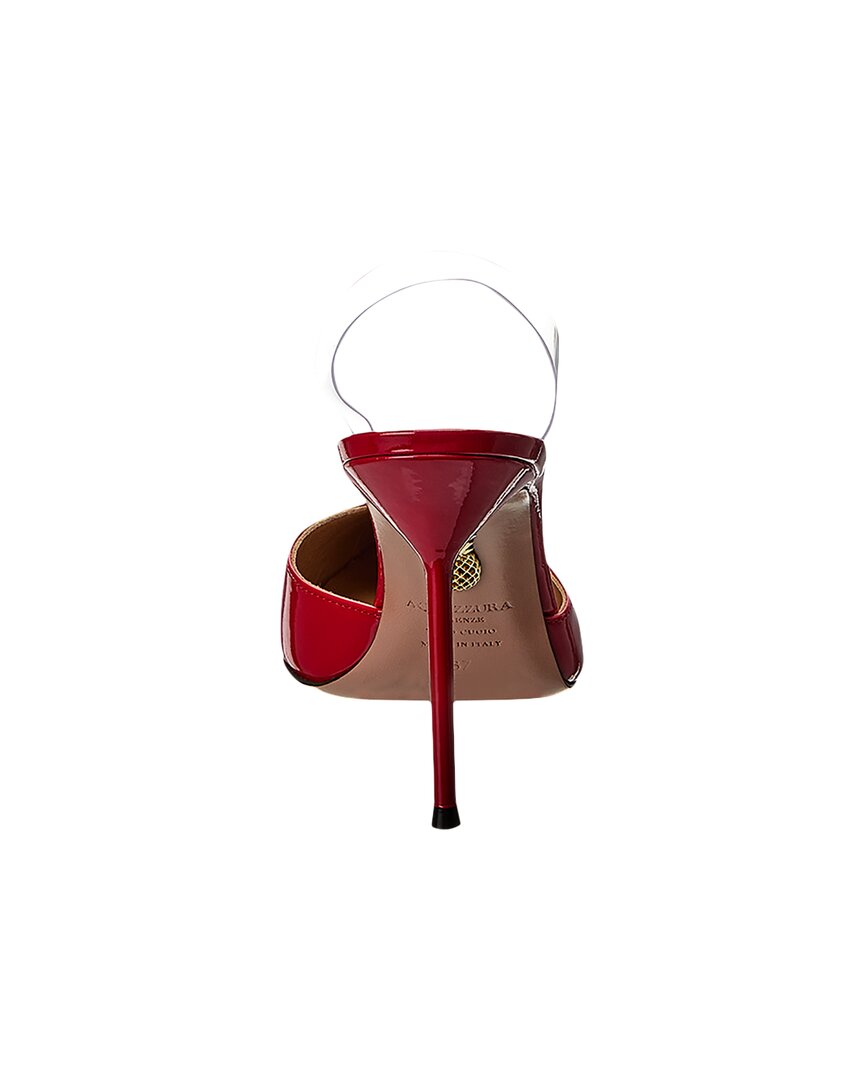 Aquazzura V Plexi 85 Patent & Vinyl Slingback Pump
