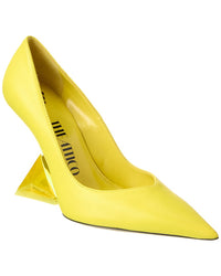 The Attico Cheope Leather Pump Yellow