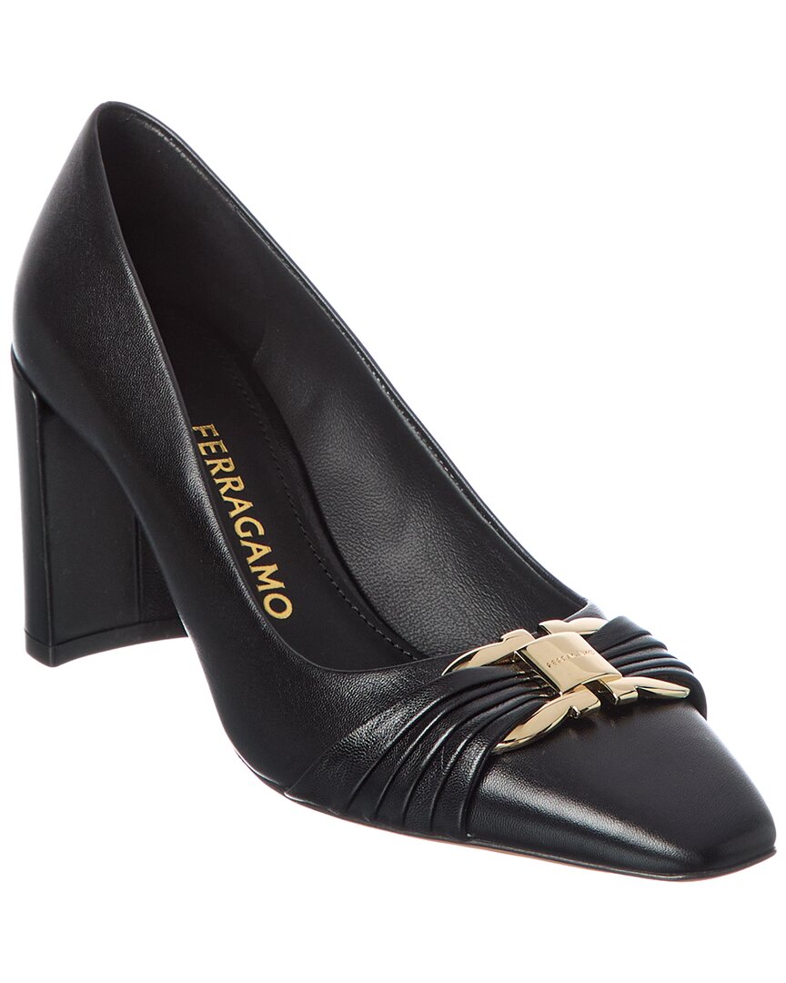 Ferragamo Ferragamo Gancini Leather Pump