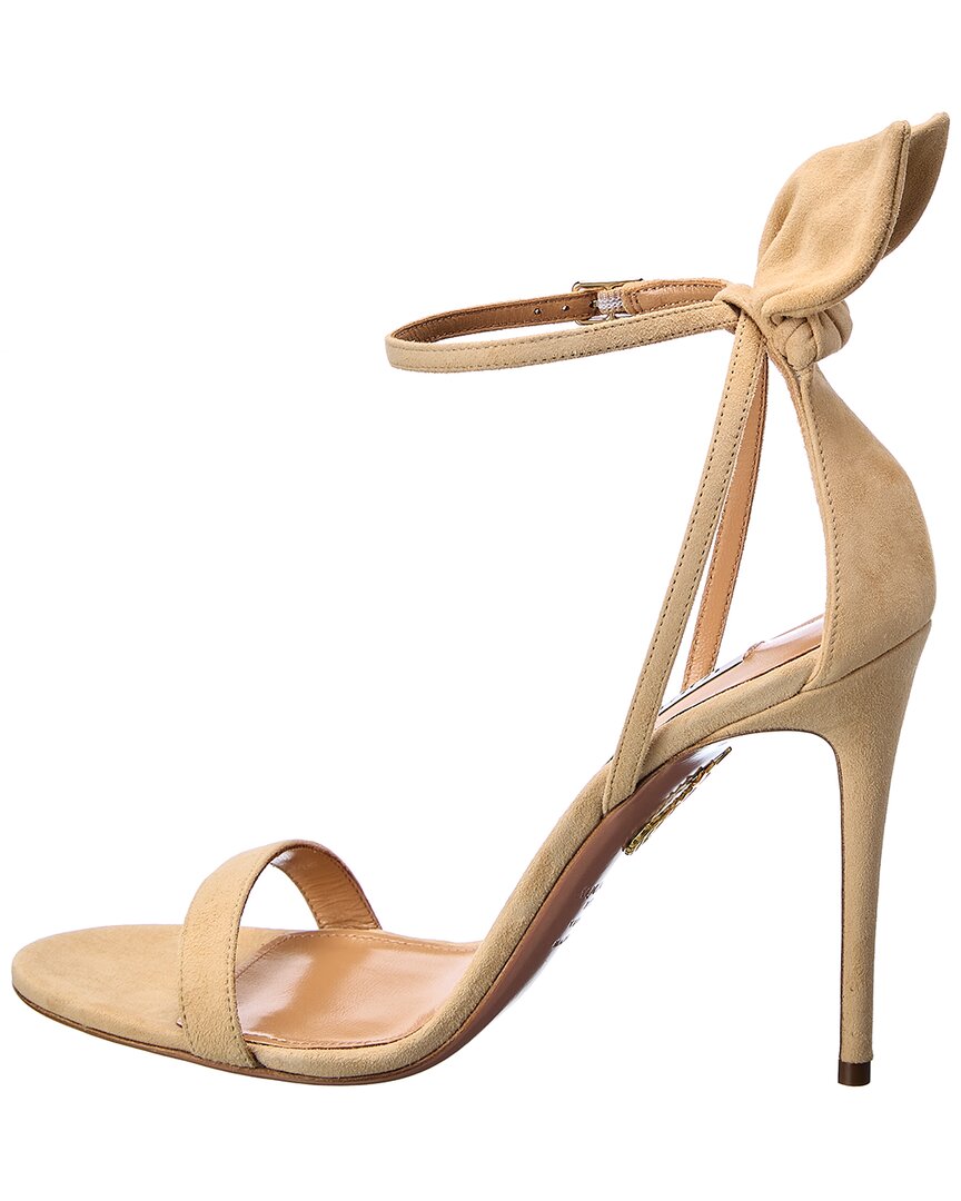 Aquazzura Aquazzura Bow Tie 105 Suede Sandal