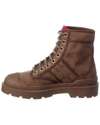 Gucci Gucci Gg Web Canvas & Rubber Boot
