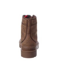 Gucci Gucci Gg Web Canvas & Rubber Boot