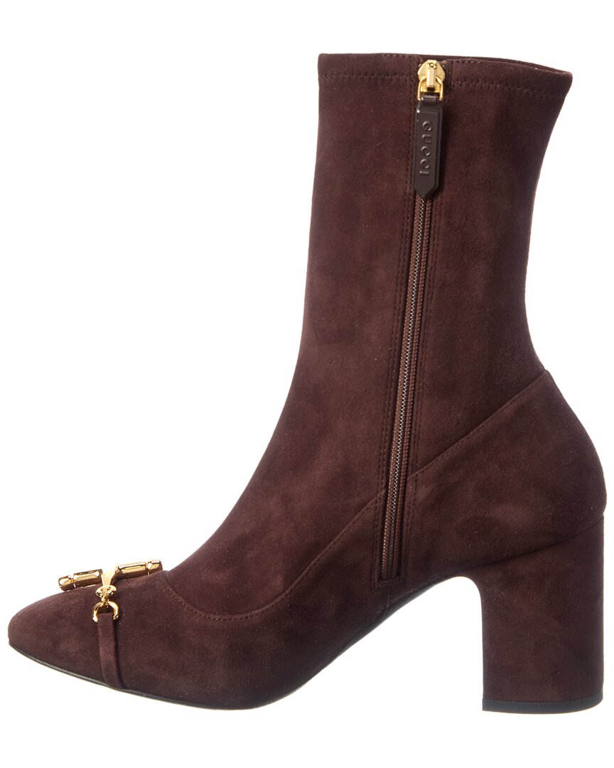 Gucci Gucci Half Horsebit Suede Boot