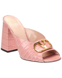 Valentino Valentino Vlogo Signature Leather Sandal