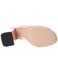 Valentino Valentino Vlogo Signature Leather Sandal