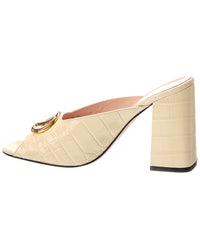Valentino Valentino Vlogo Signature 95 Croc Leather Sandal