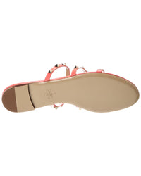 Valentino Valentino Rockstud Leather Flat Sandal