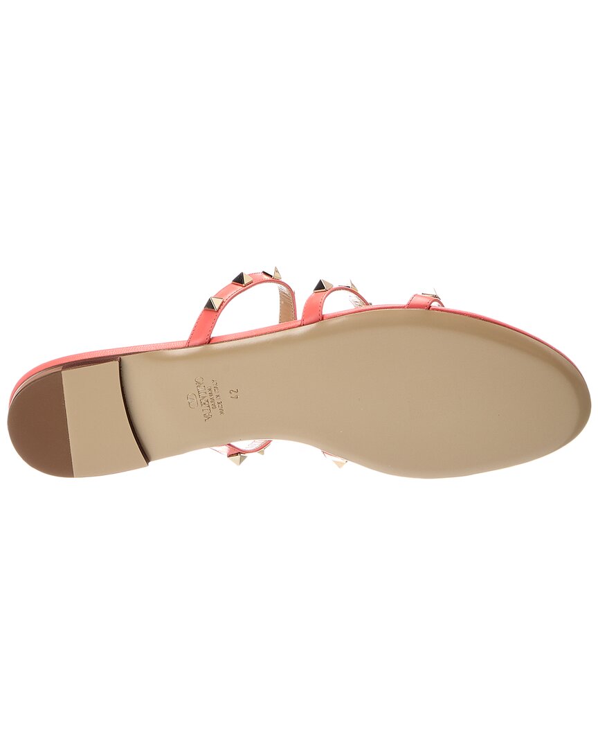 Valentino Valentino Rockstud Leather Flat Sandal