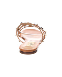 Valentino Valentino Rockstud Caged Leather Flat Sandal