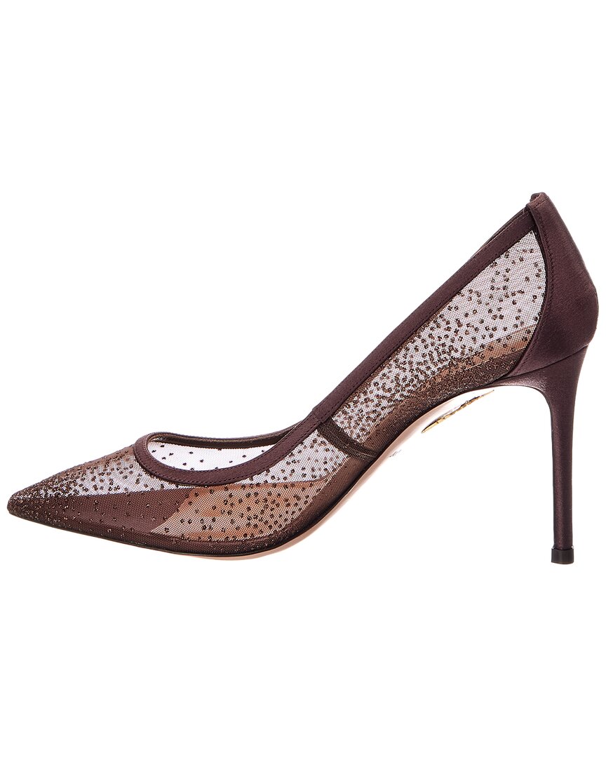 Aquazzura Aquazzura Logo 85 Satin & Mesh Pump