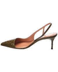 Aquazzura Aquazzura Alex 65 Python-Embossed Slingback Pump