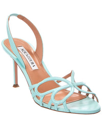 Aquazzura Aquazzura Hula 75 Leather Slingback Sandal