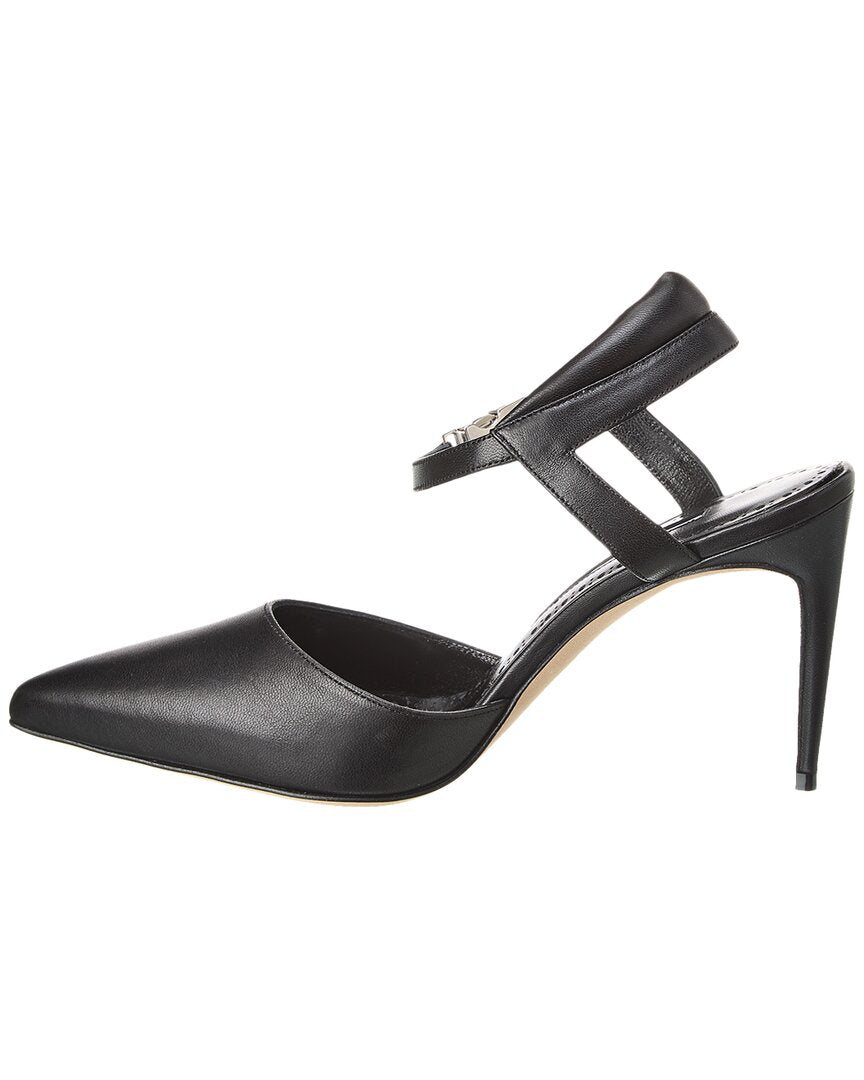 Manolo Blahnik Noumaknu 90 Leather Pump – Bluefly