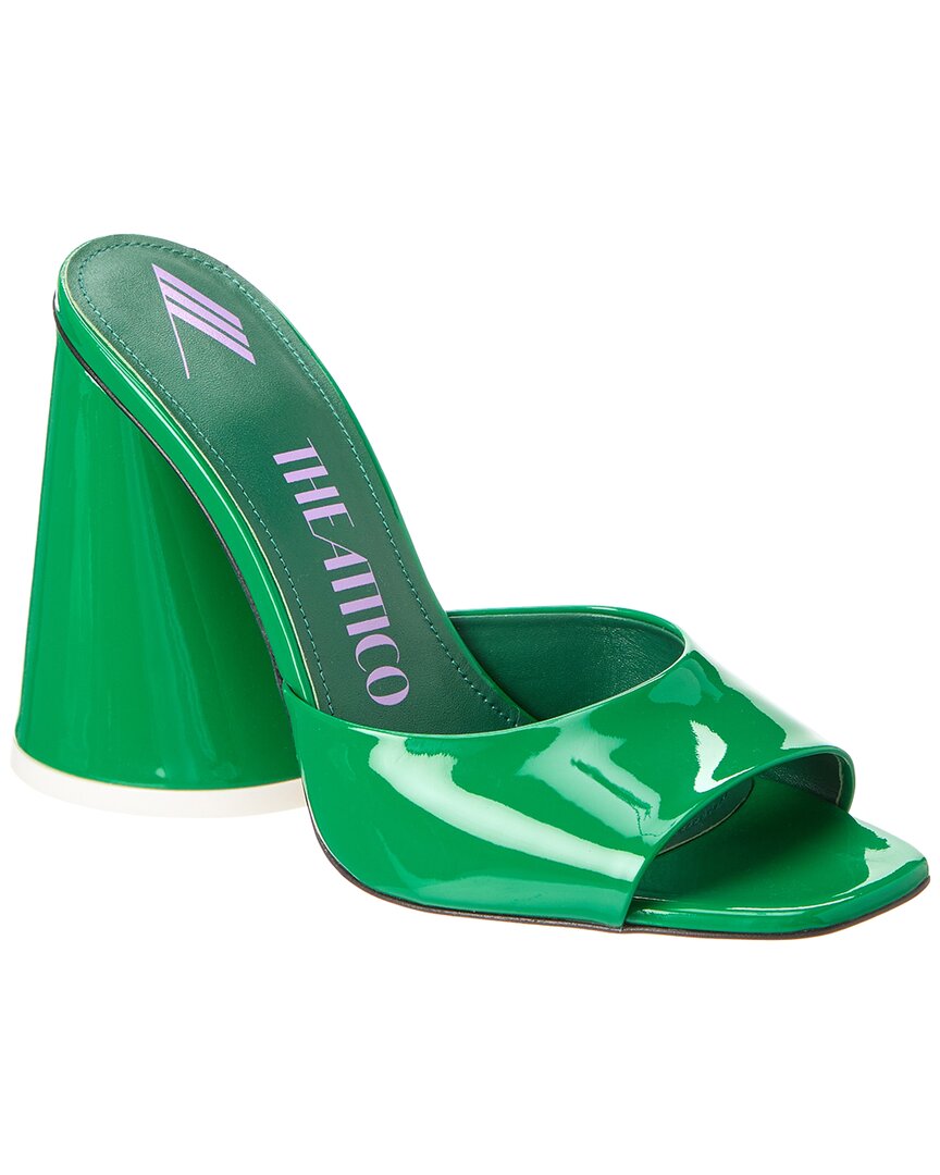 The Attico Luz Leather Sandal Green