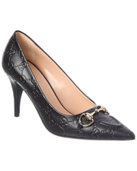 Gucci Gucci Horsebit Gg Leather Pump