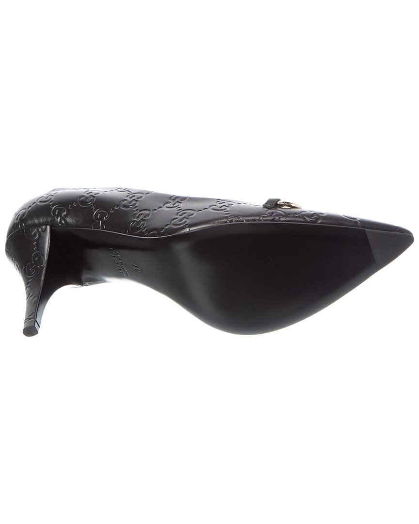 Gucci Gucci Horsebit Gg Leather Pump
