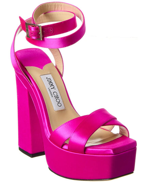 Jimmy Choo Gaia 140 Satin Platform Sandal – Bluefly