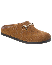 Gucci Gucci Horsebit Suede Mule
