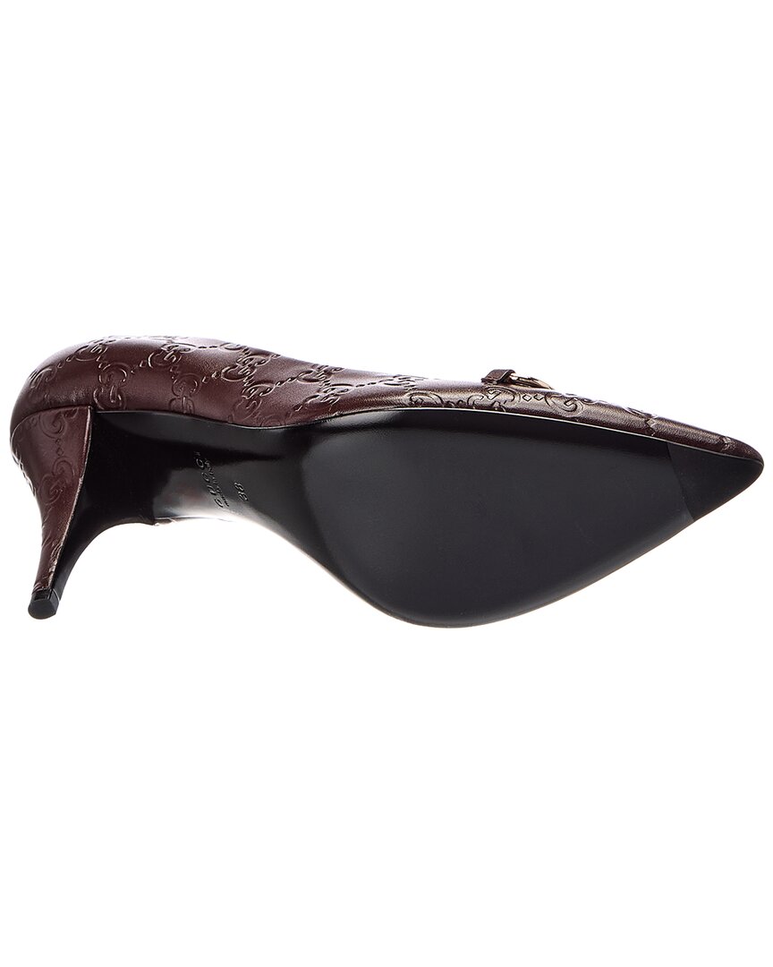 Gucci Gucci 90 Gg Horsebit Leather Pump