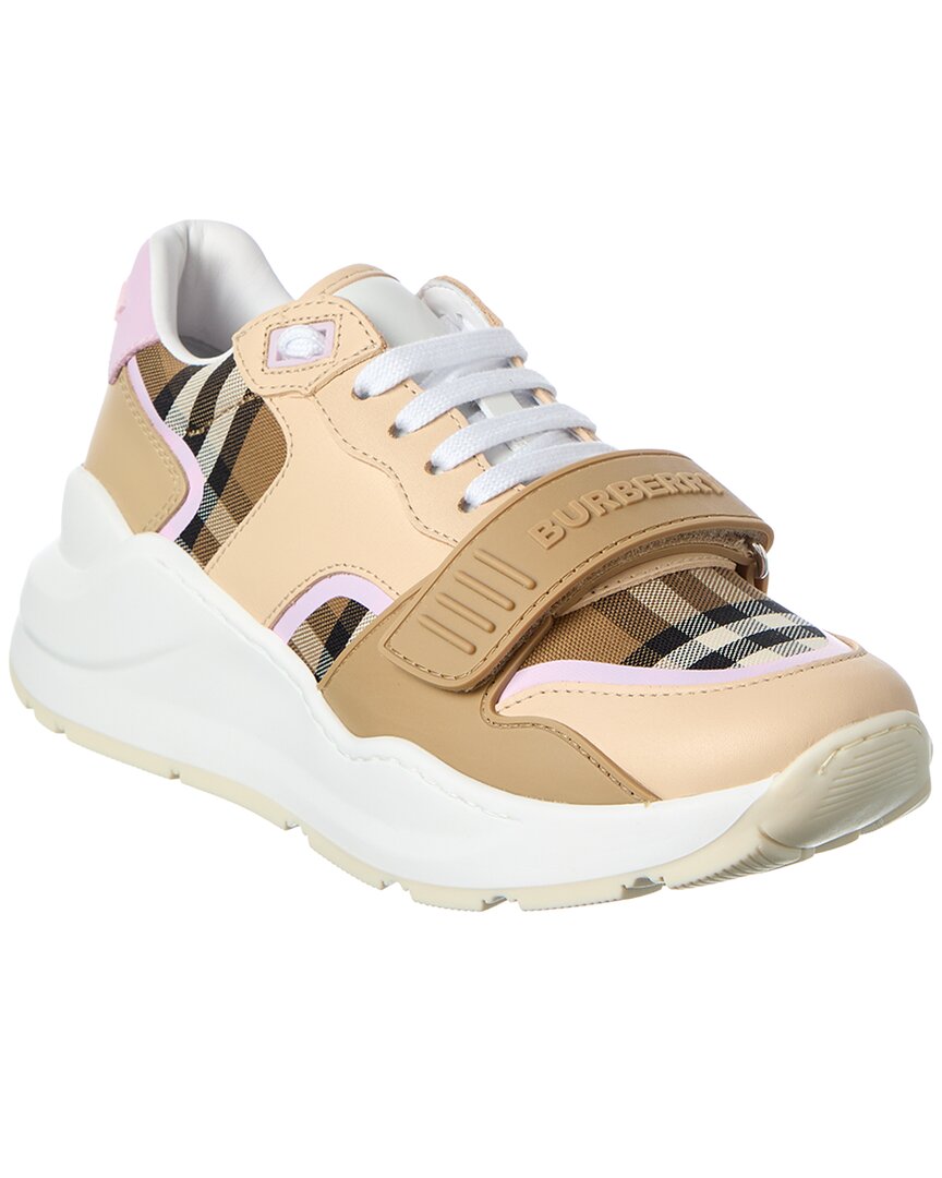Burberry Burberry Check Canvas & Leather Sneaker
