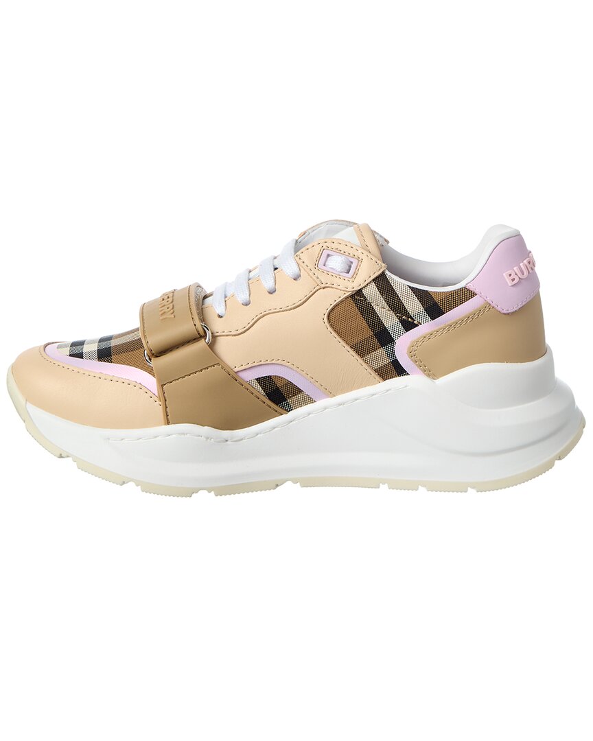 Burberry Burberry Check Canvas & Leather Sneaker