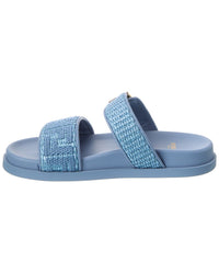 FENDI Fendi Feel Raffia & Leather Sandal
