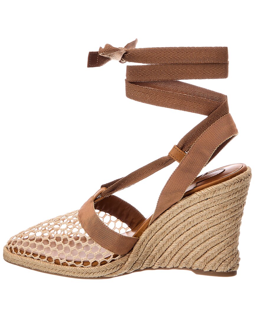 Christian Louboutin 100 Mesh & Canvas Wedge