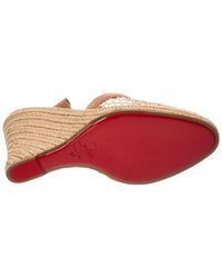 Christian Louboutin 100 Mesh & Canvas Wedge