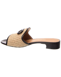 Ferragamo Ferragamo Gancini Ornament Raffia Sandal