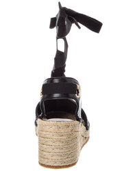 Ferragamo Ferragamo Leather & Raffia Espadrille