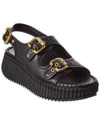 Chloé Chloe Nama Leather Wedge Sandal