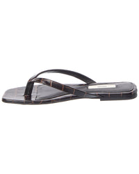 TOTEME Toteme Croc-Embossed Leather Sandal