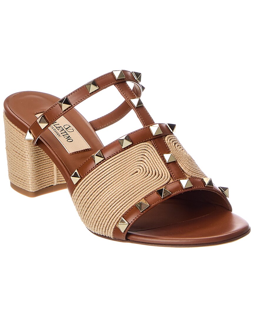 Valentino Valentino Rockstud 60 Leather Sandal