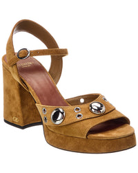 Valentino Valentino Vlogo Signature Suede Sandal