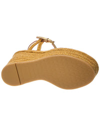 Valentino Valentino Vlogo Signature 120 Leather Wedge Sandal