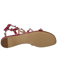 Valentino Valentino Rockstud Caged Leather Ankle Strap Sandal