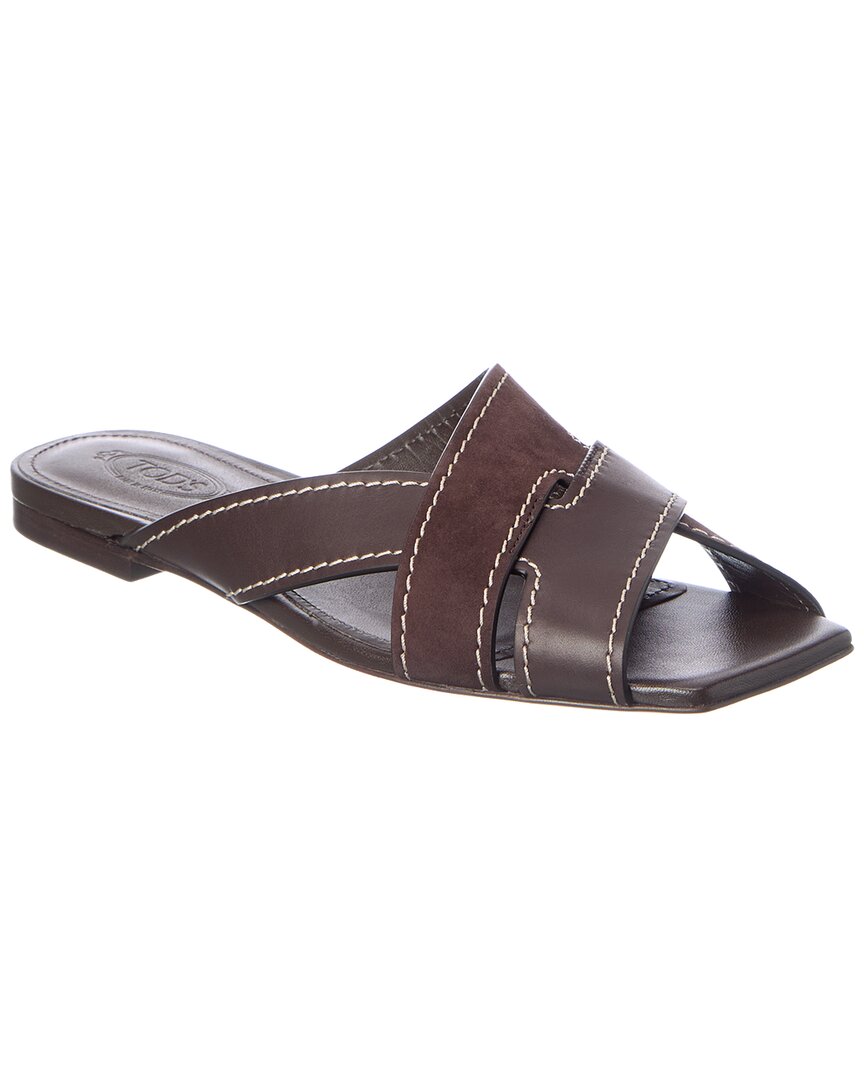 TOD's Tod's Suede & Leather Sandal