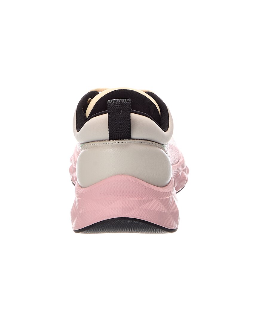 Jimmy Choo Jimmy Choo Diamond Run F Leather-Trim Sneaker