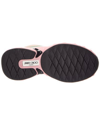 Jimmy Choo Jimmy Choo Diamond Run F Leather-Trim Sneaker