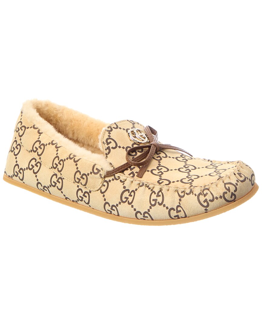 Gucci Gucci Gg Logo Prestige Suede Loafer