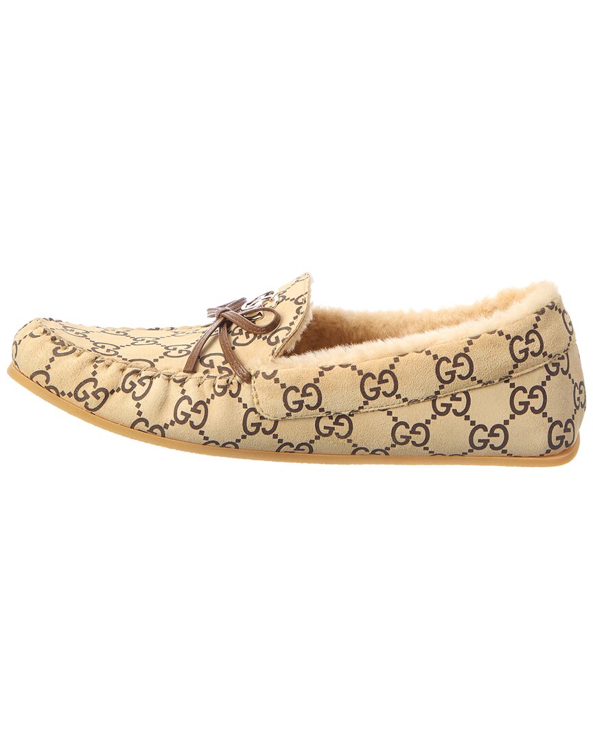 Gucci Gucci Gg Logo Prestige Suede Loafer