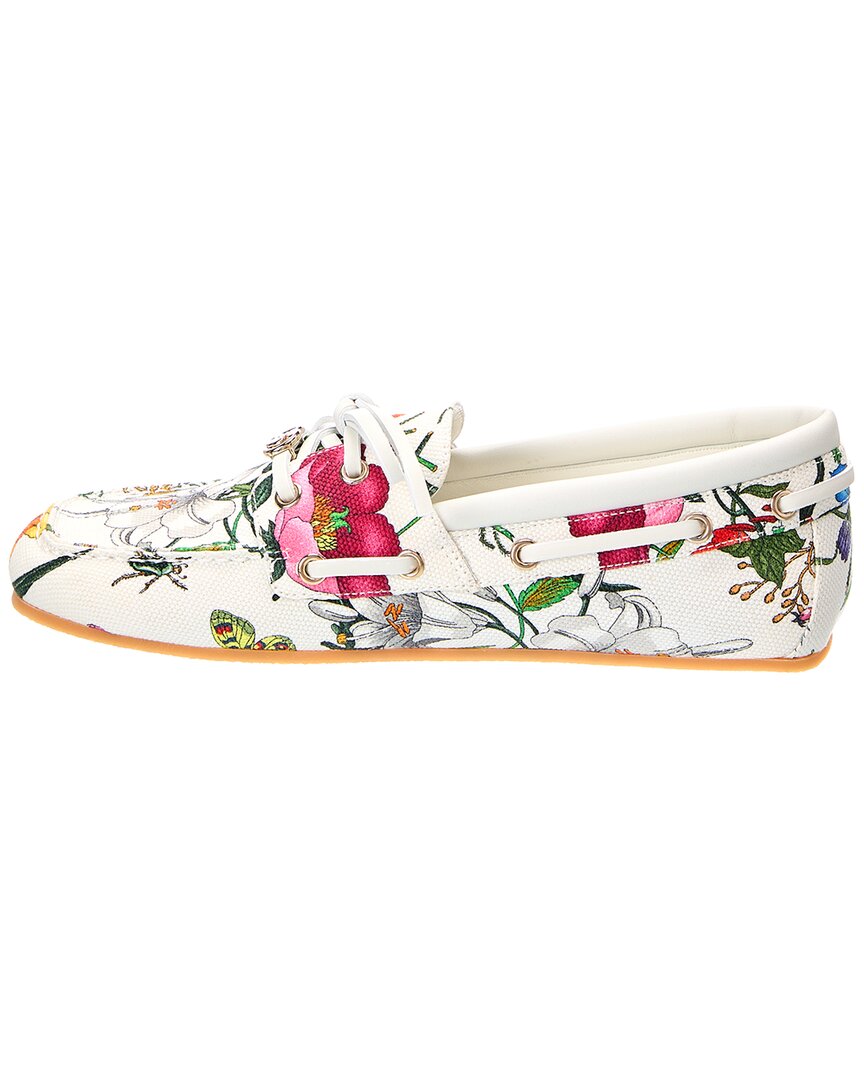 Gucci Gucci Gg Logo Canvas Loafer
