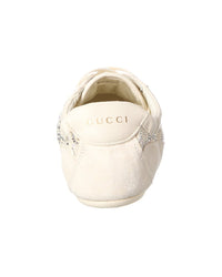 Gucci Gucci Gg Shift Crystal Suede & Canvas Sneaker