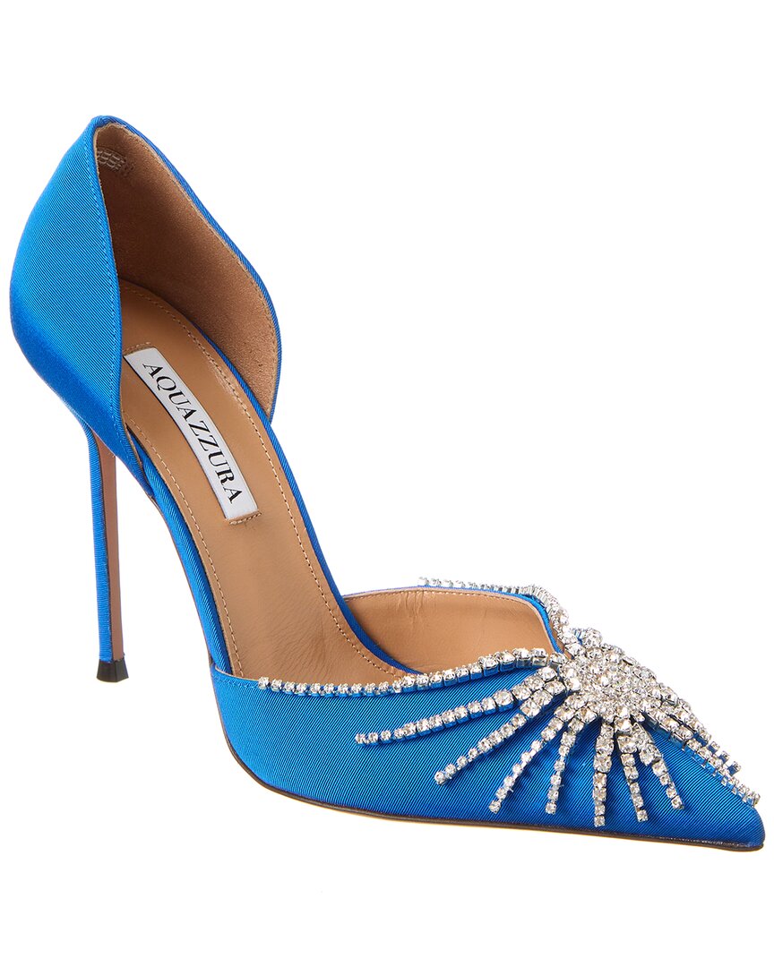 Aquazzura Sunshine 105 Grosgrain Pump Blue