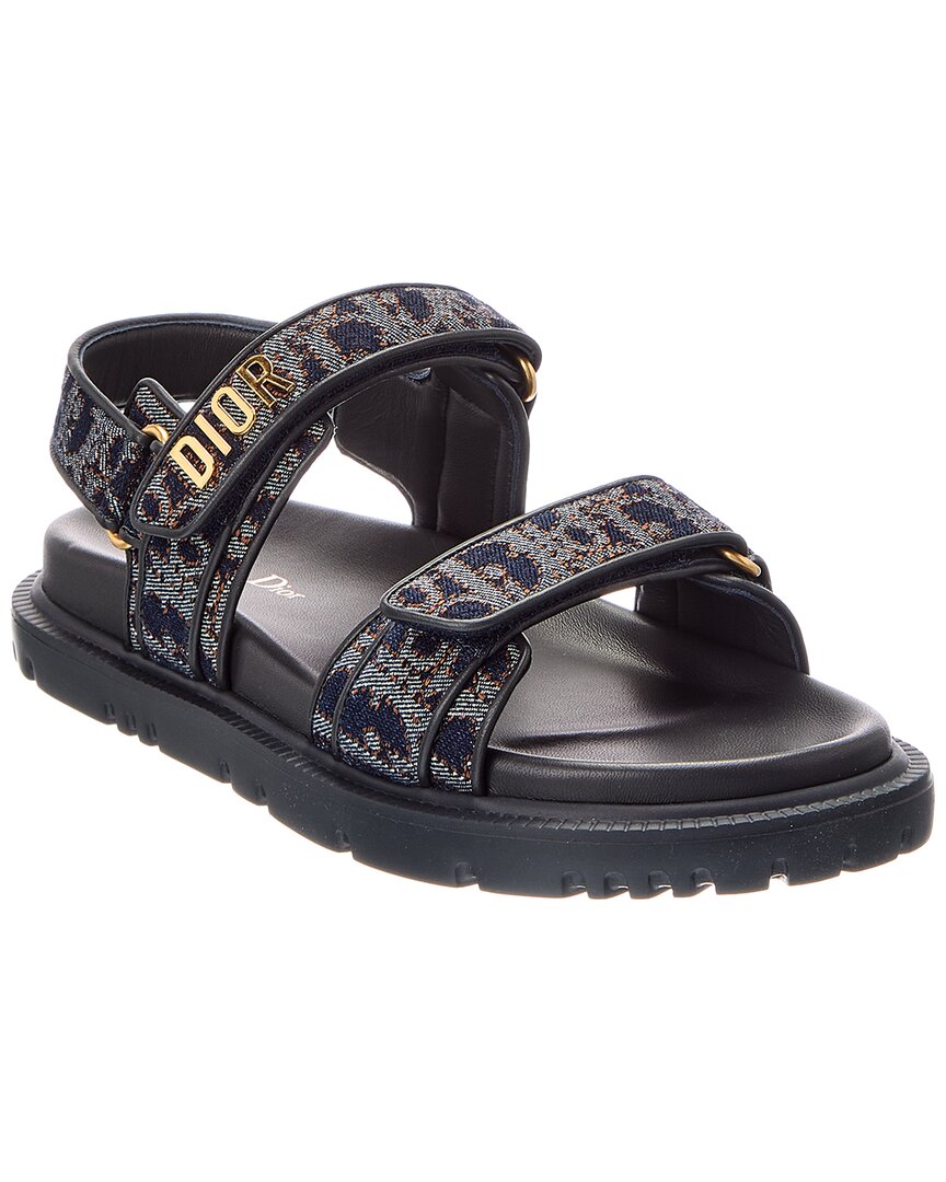 Dior Dior Canvas & Leather Sandal