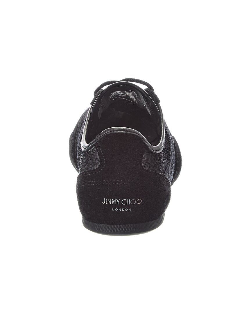 Jimmy Choo Jimmy Choo Sunny Lace & Leather Sneaker
