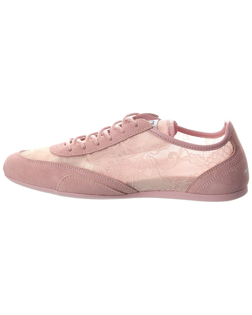 Jimmy Choo Sunny Lace & Leather Sneaker