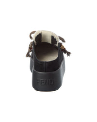 FENDI Fendi Apres Chic Suede & Shearling Sabot Mule